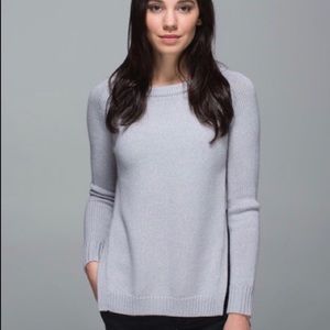 Lululemon “Yin To You” Sweater Light Grey Size 6